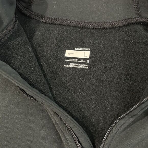 Women's Nike Fit Dry Athletic 1/4 Zip Up Long Sleeve Large H7 NAC 254806-010 - Picture 3 of 6